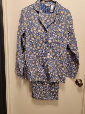 Adonna Blue Floral Cotton Pajama Set